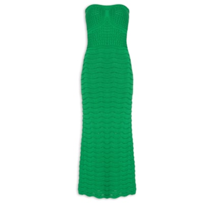 Vestido Tomara Que Caia Tricot - Verde