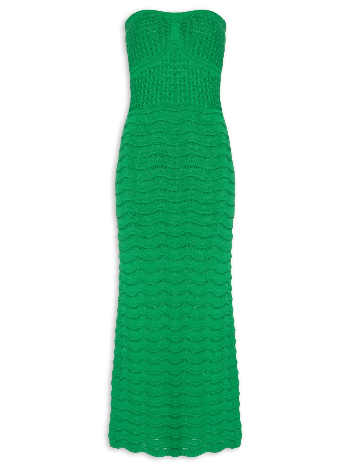 Vestido Tomara Que Caia Tricot - Verde