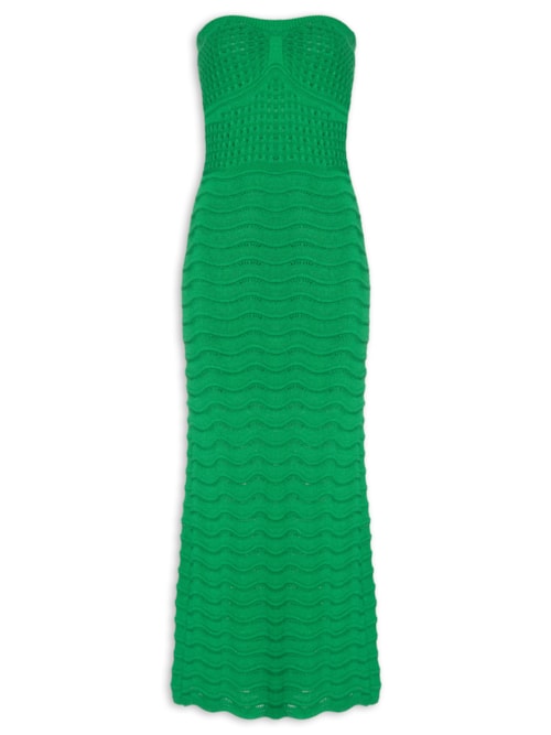 Vestido Tomara Que Caia Tricot - Verde