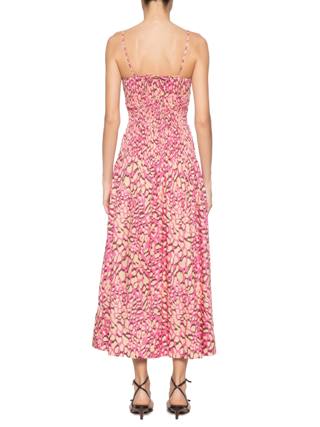 Vestido Top Franzido Onça Aurora Animal Print Animale