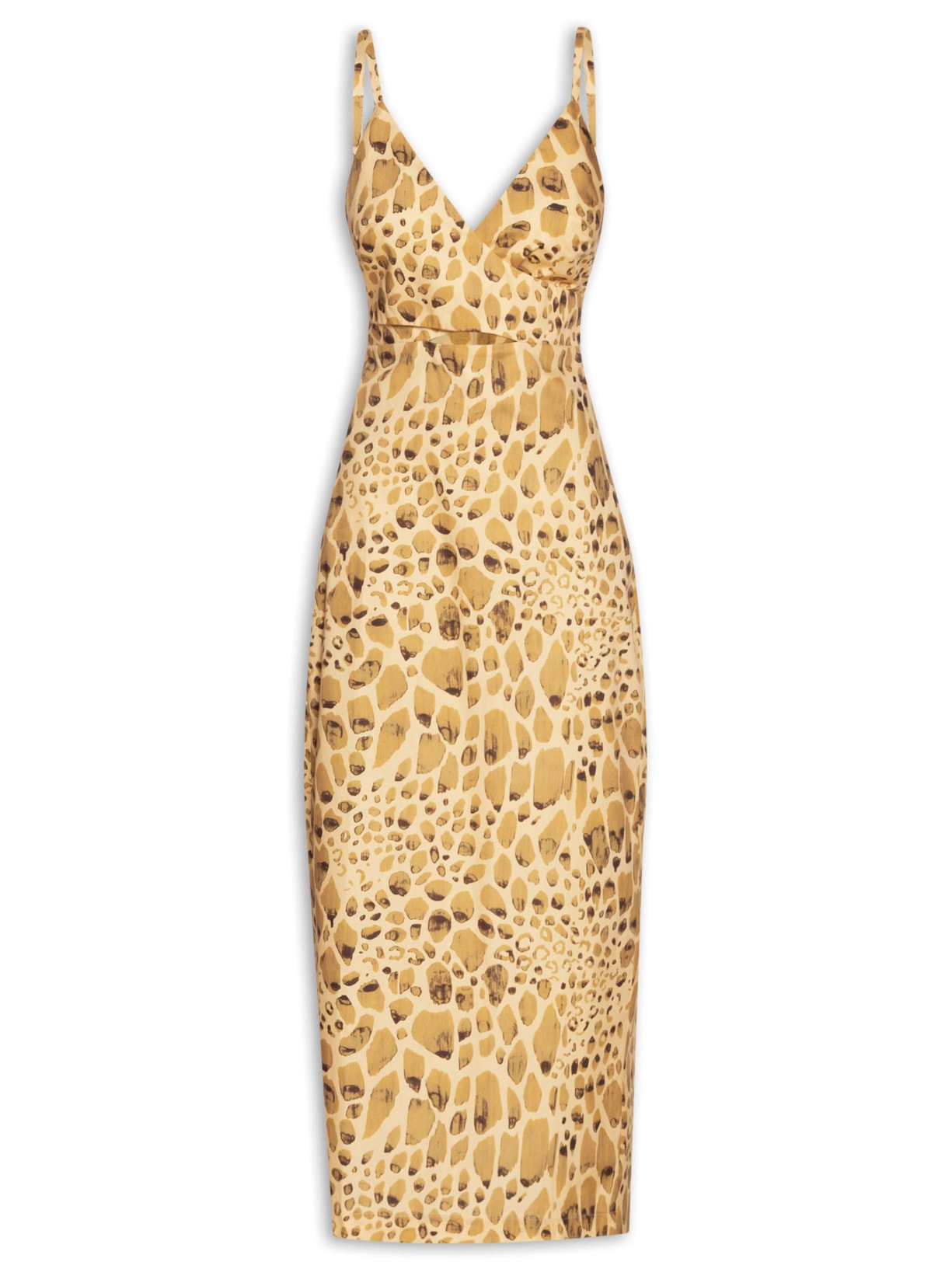 Vestido Top Transpasse Fig Pedras - Amarelo