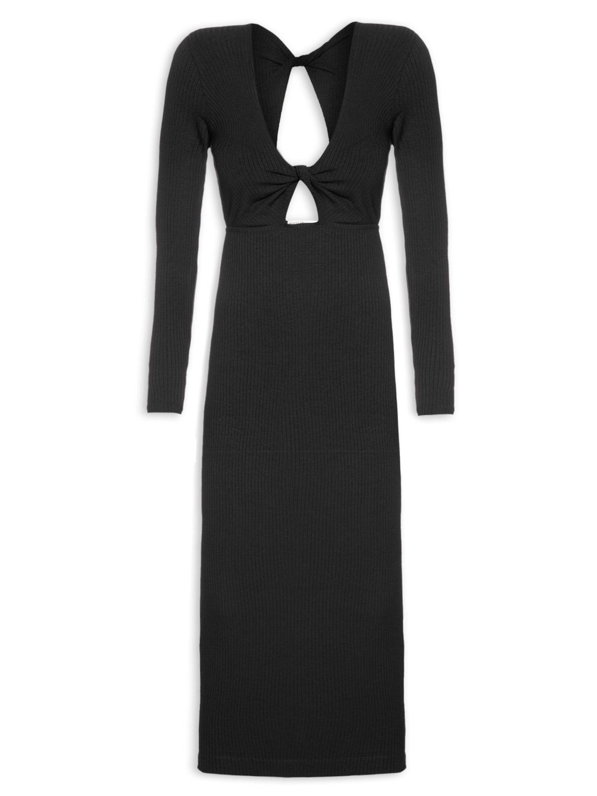 Vestido Torcido Busto - Preto