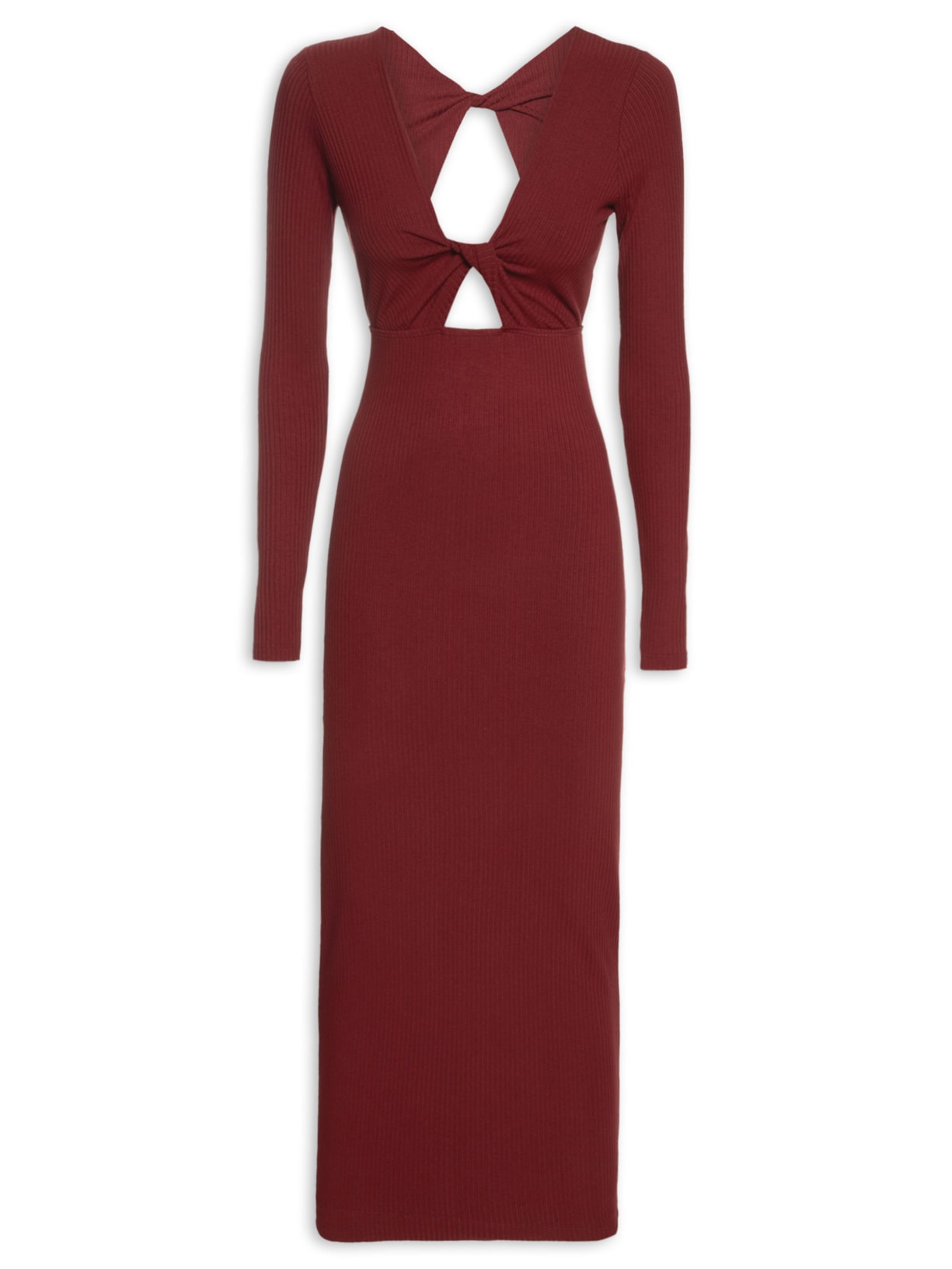 Vestido Torcido Busto - Vermelho