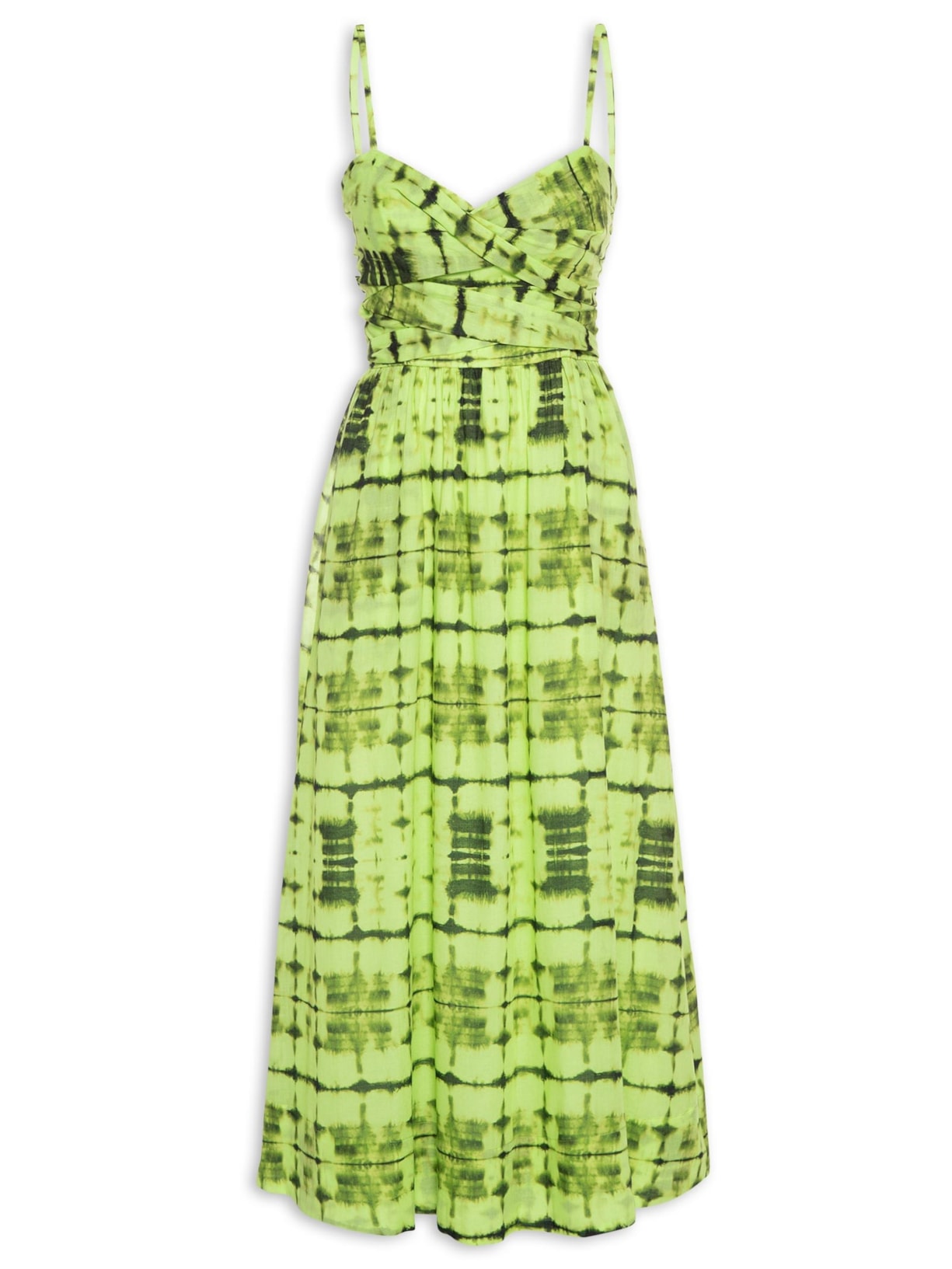 Vestido Torcido Franzido - Verde
