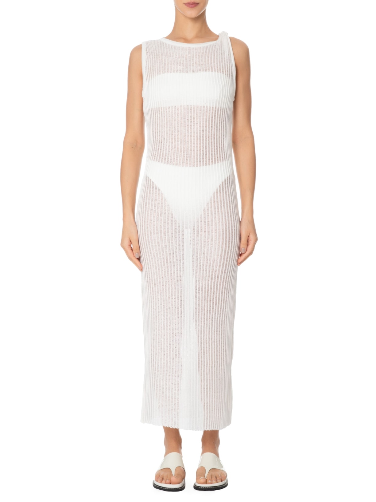 Vestido Torcido Tricot Branco Haight