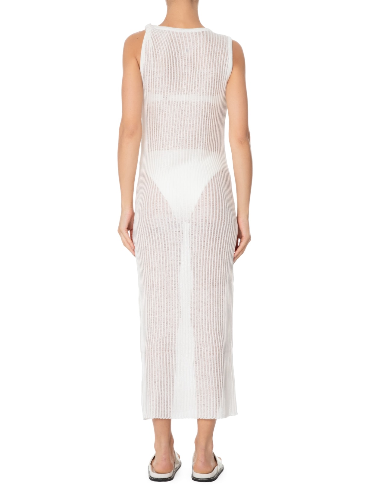 Vestido Torcido Tricot Branco Haight
