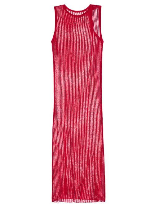 Vestido Torcido Tricot - Vermelho