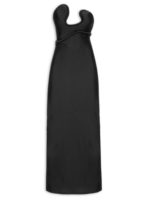 Vestido TQC Ondas 3D - Preto