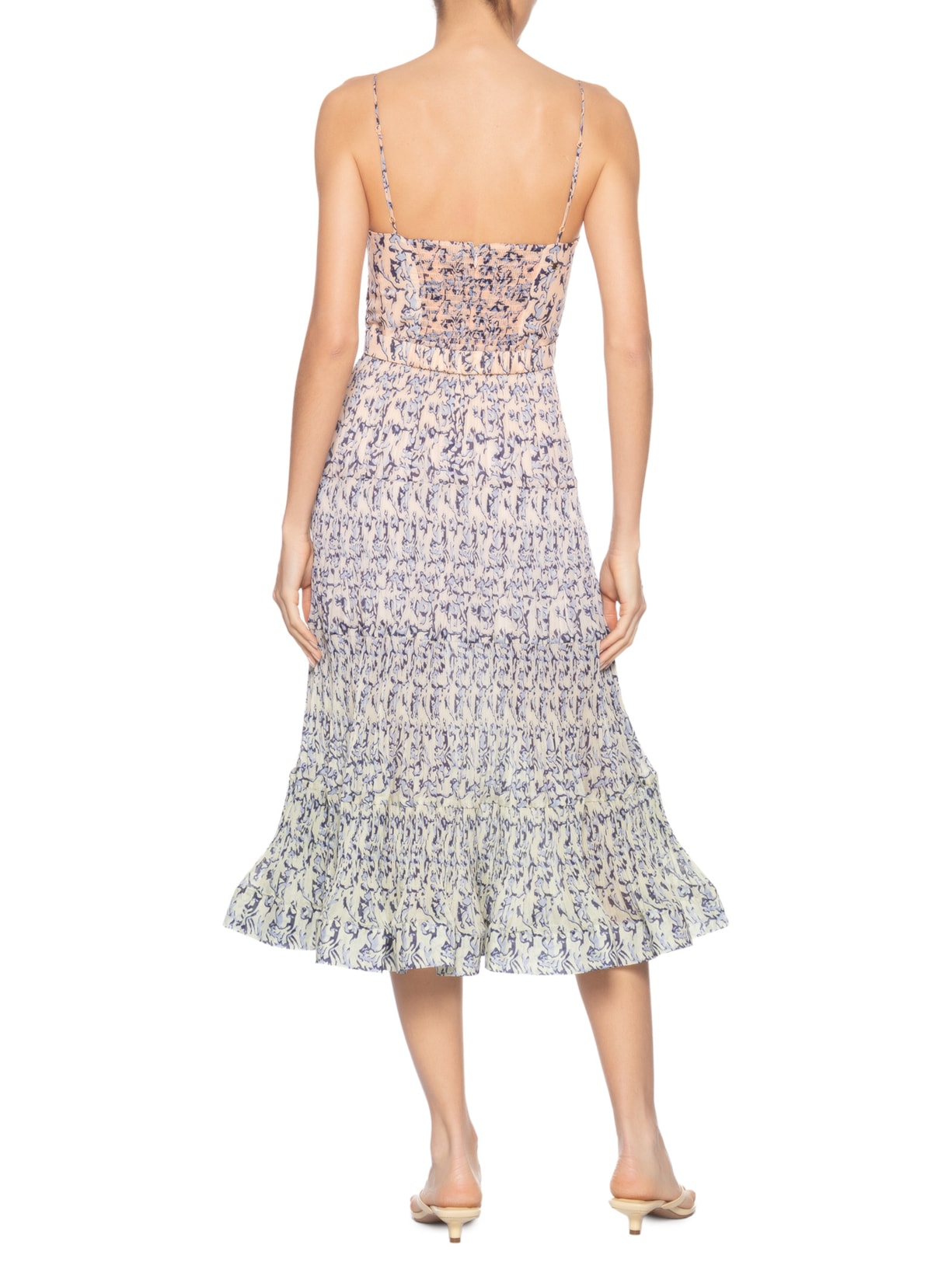 Vestido Trace Midi Azul Bo.bô