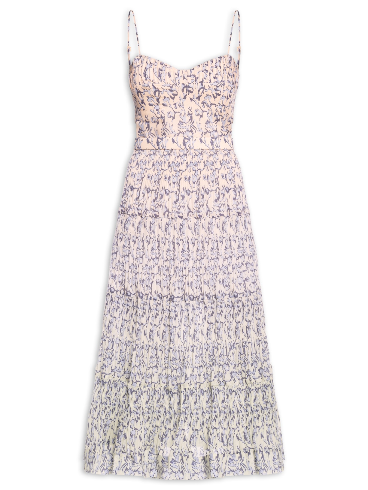 Vestido Trace Midi Azul Bo.bô