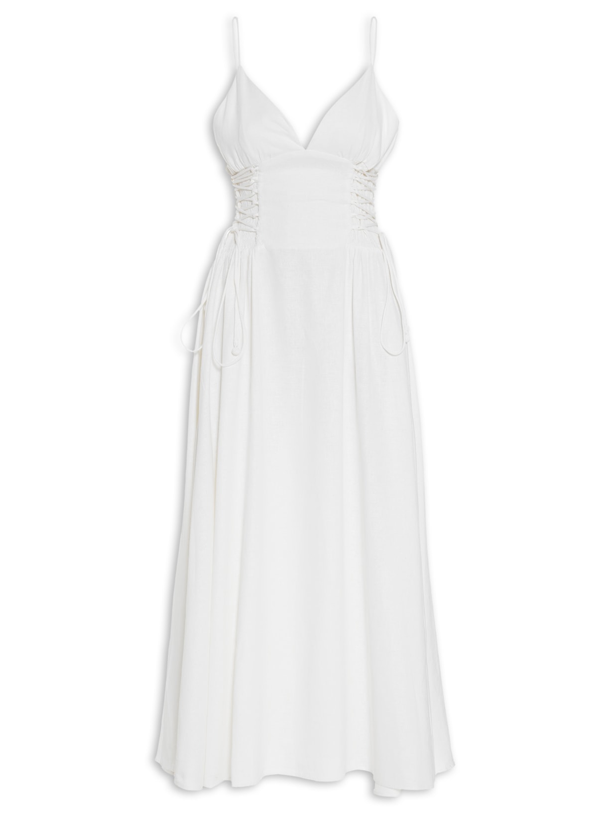 Vestido Trancado Lateral - Branco