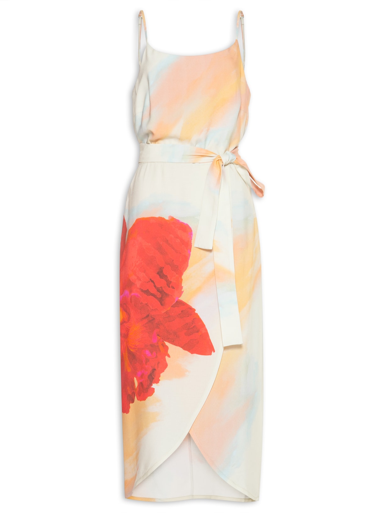 Vestido Transpassado - Bege