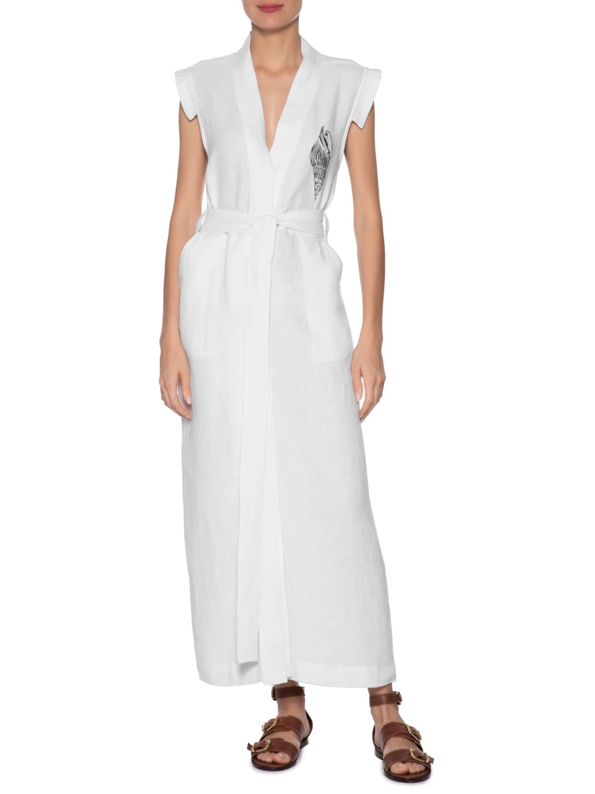 Vestido Transpasse Concha Duo Off White Osklen