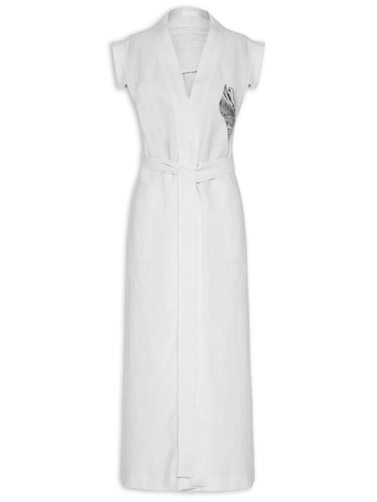 Vestido Transpasse Concha Duo Off White Osklen