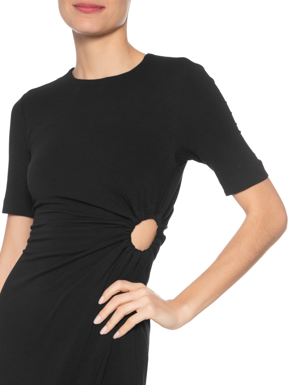 Vestido Transpasse Preto Animale