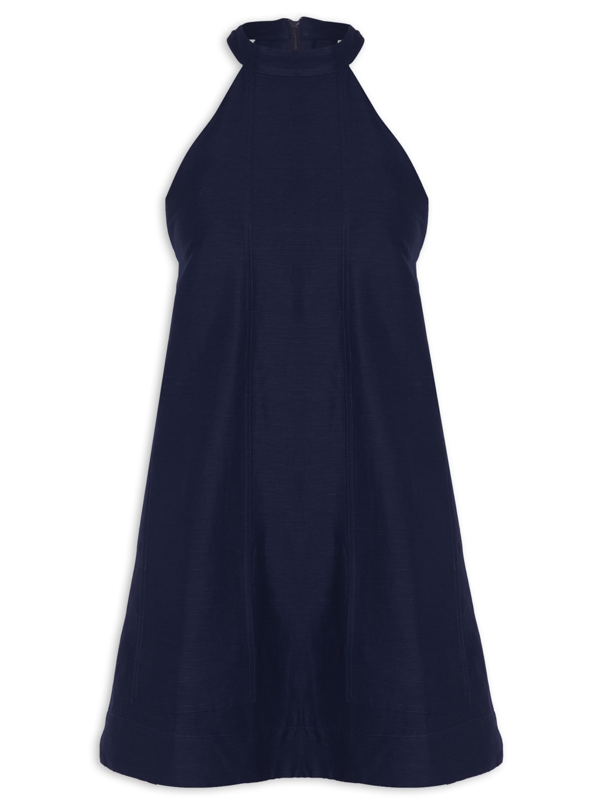 Vestido Trapézio Curto - Azul