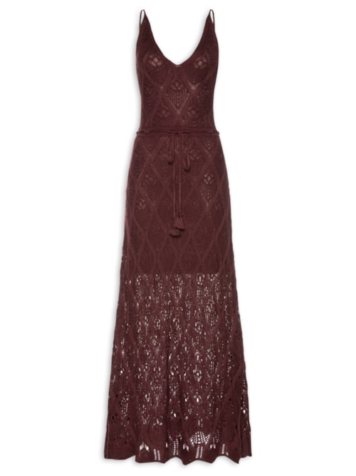 Vestido Tricot Amarração - Vermelho