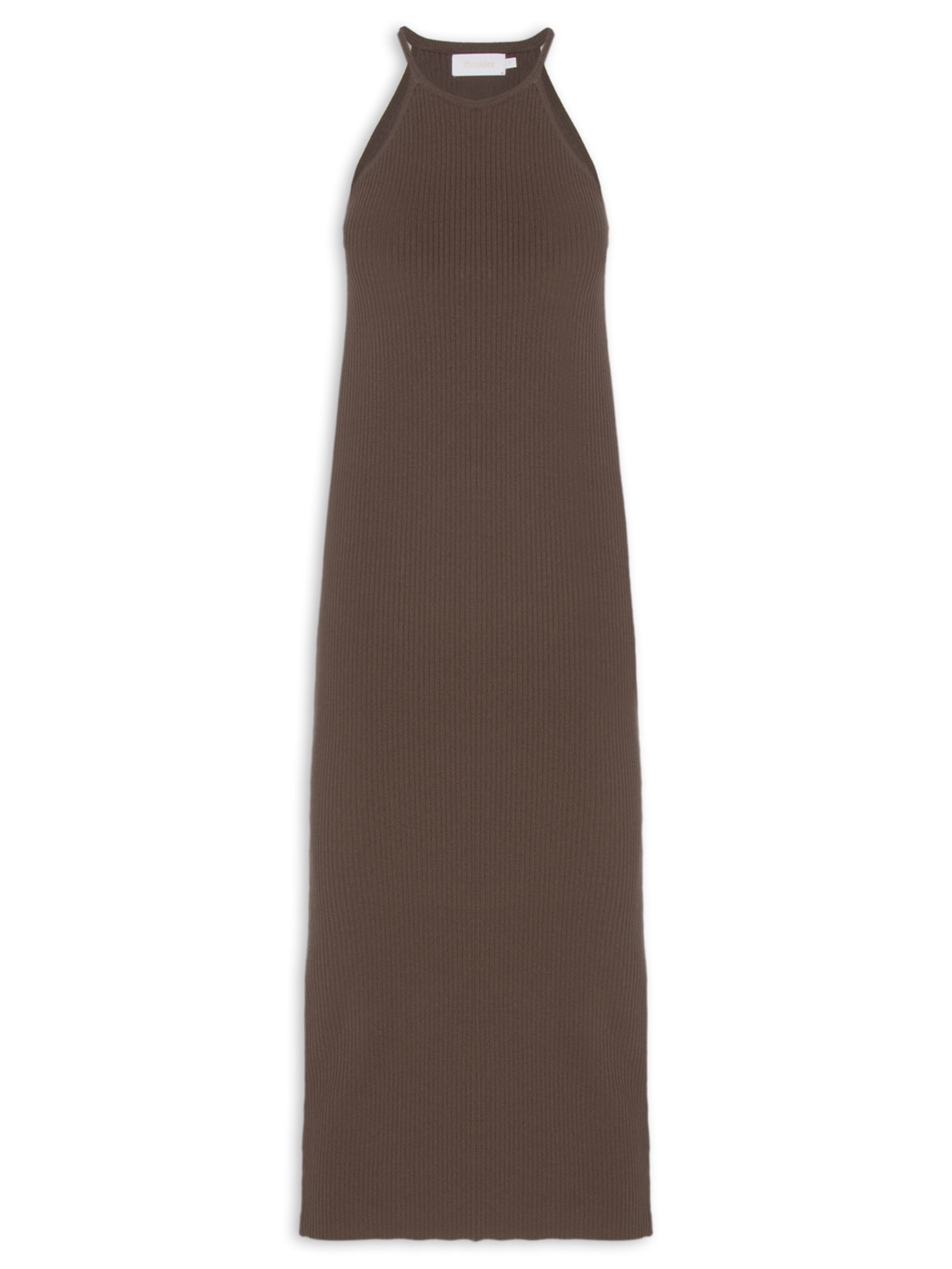 Vestido Tricot Canelado - Marrom