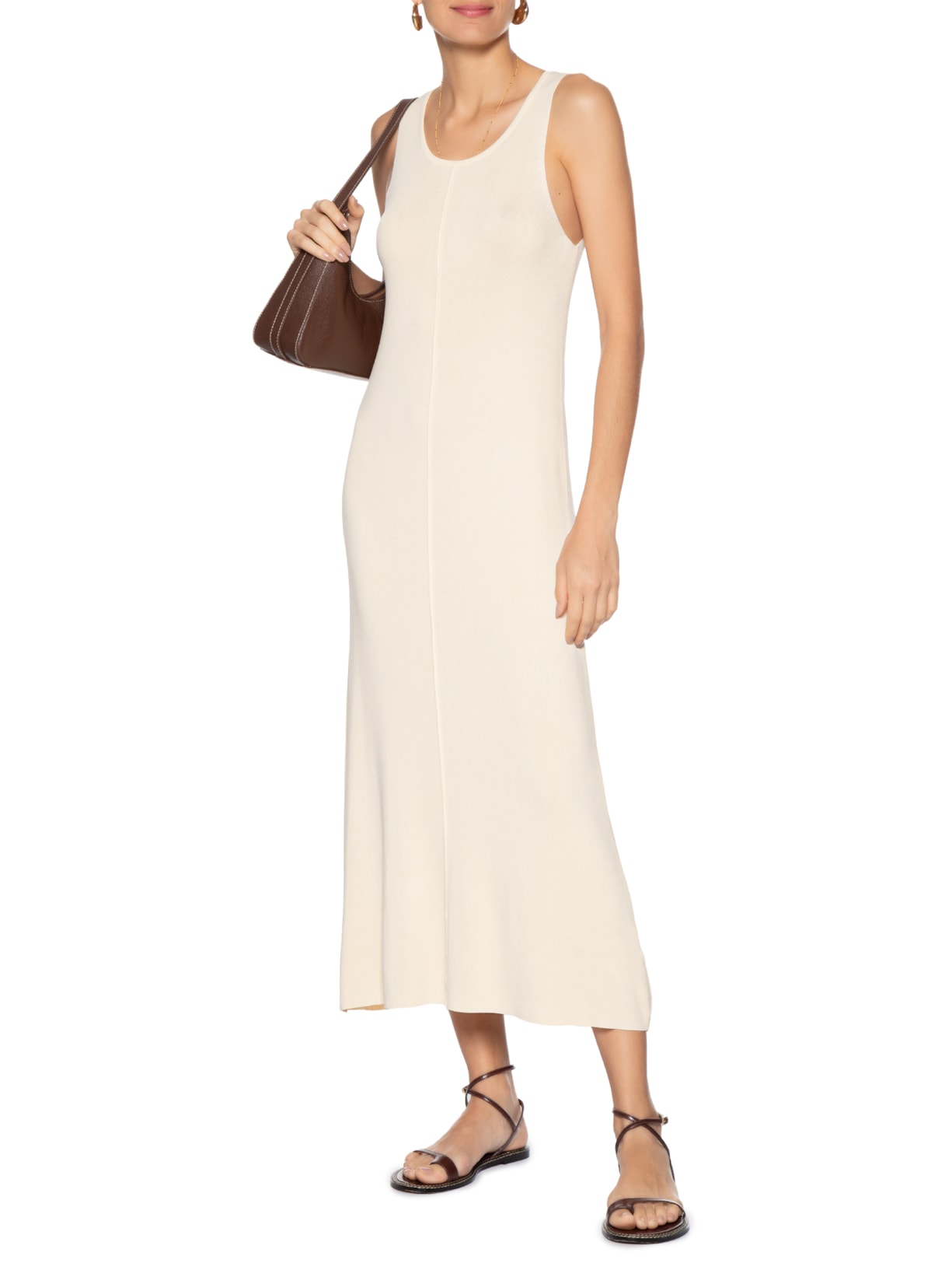 Vestido Tricot Comfy Bege Basiq