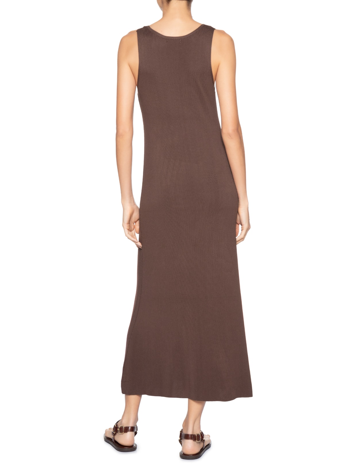 Vestido Tricot Comfy Marrom Basiq