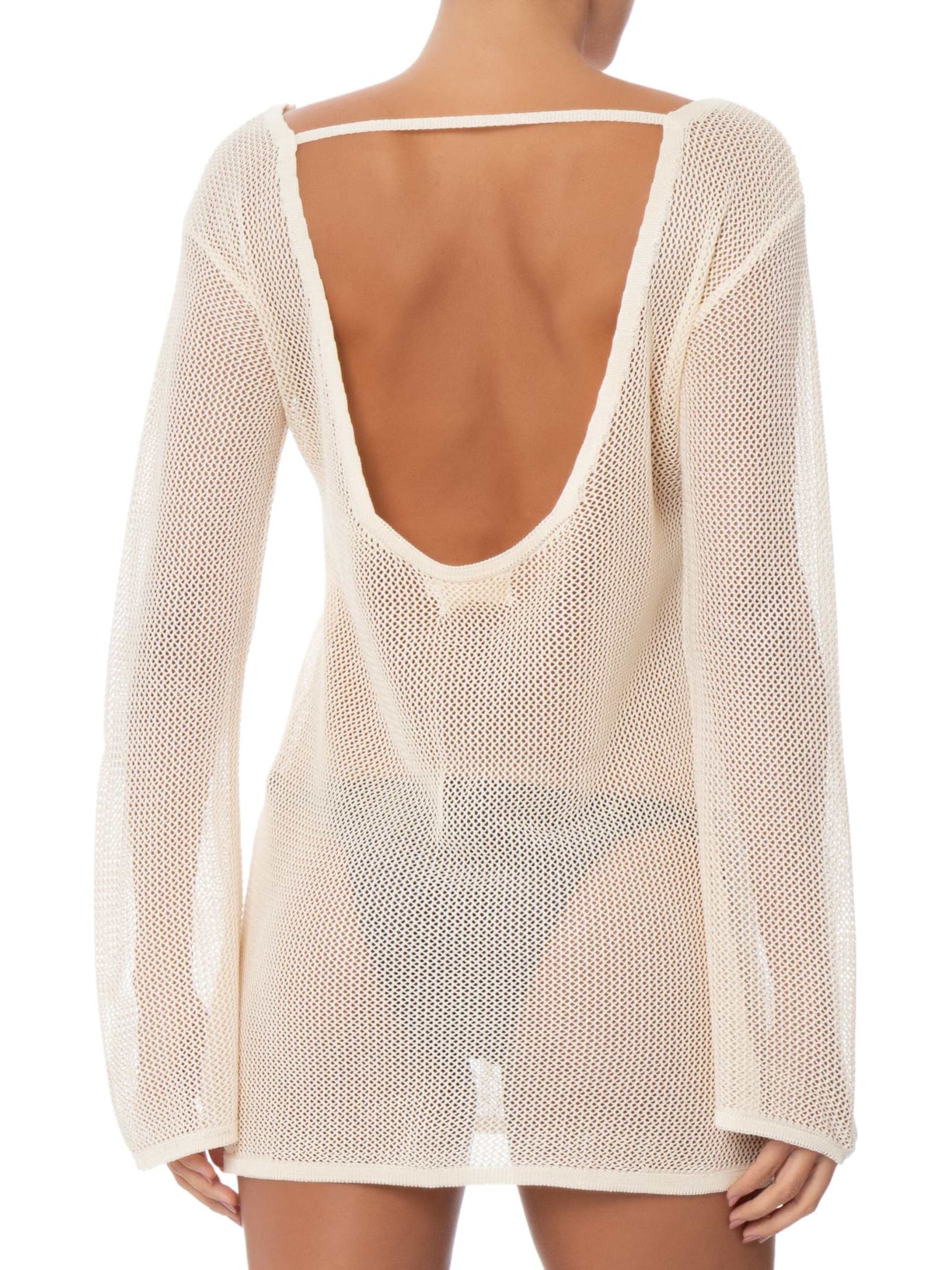 Vestido Tricot Curto Branco Cia Marítima