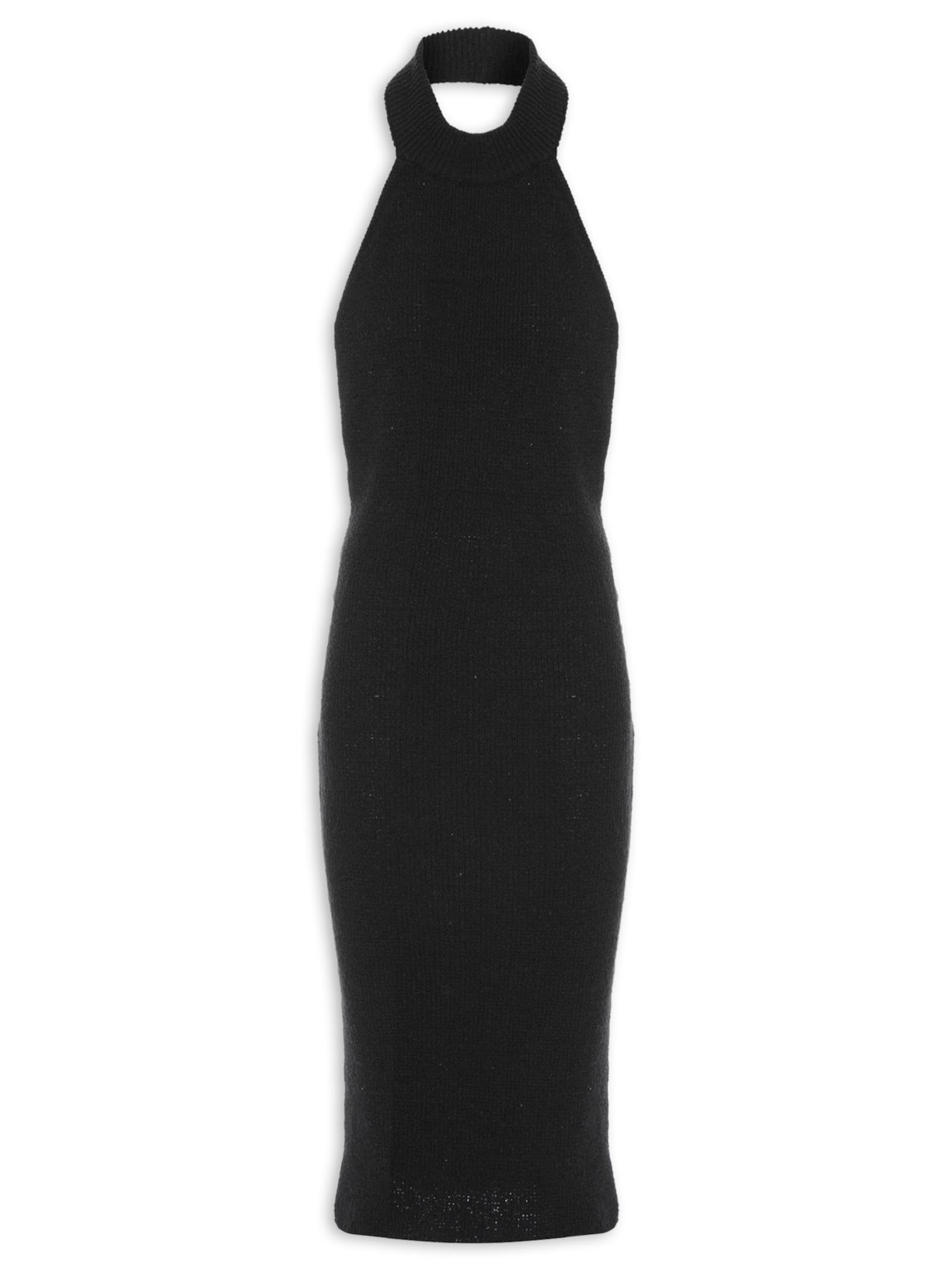 Vestido Tricot Frente única Rustic - Preto