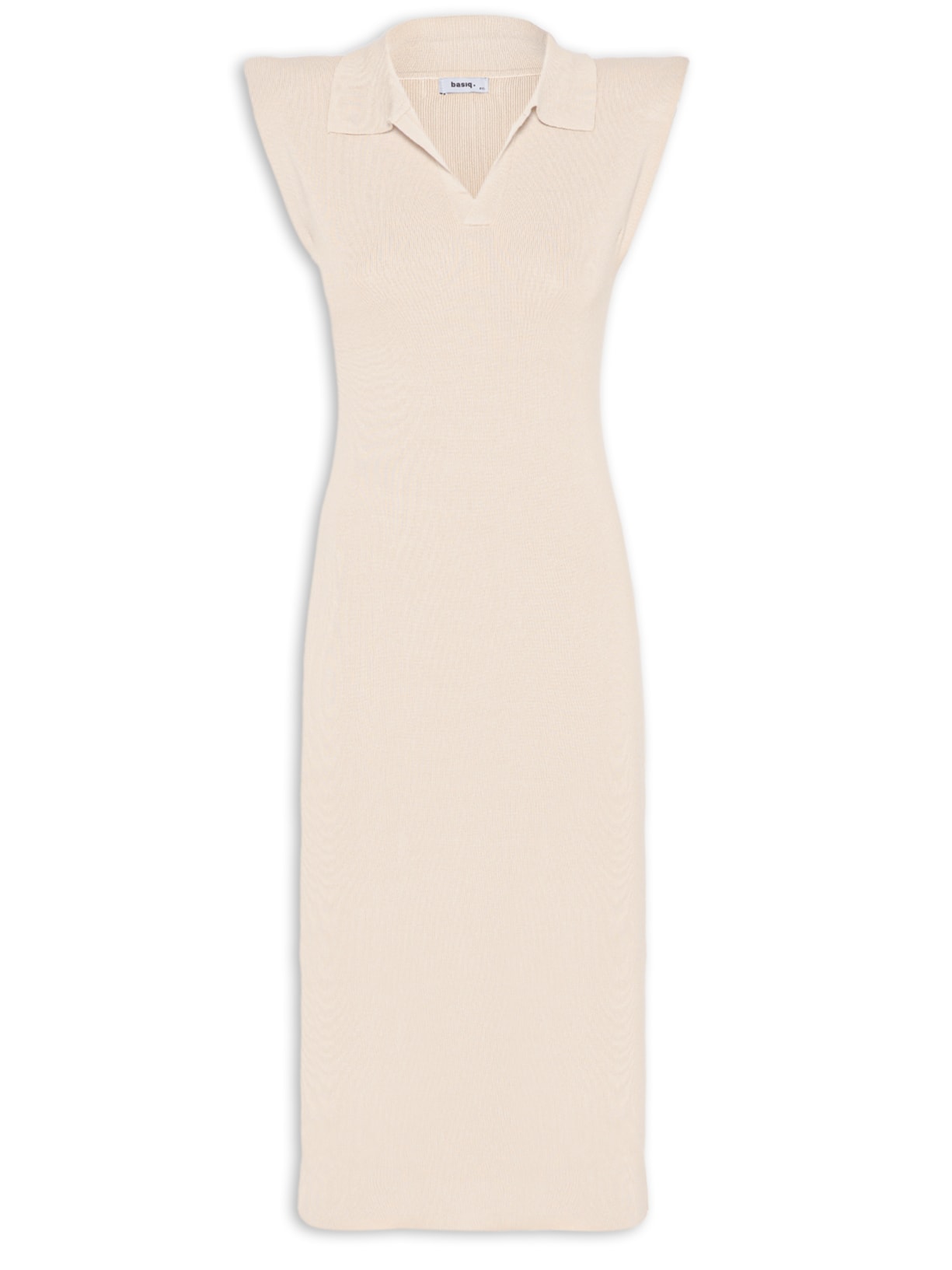 Vestido Tricot Gola Polo - Off White