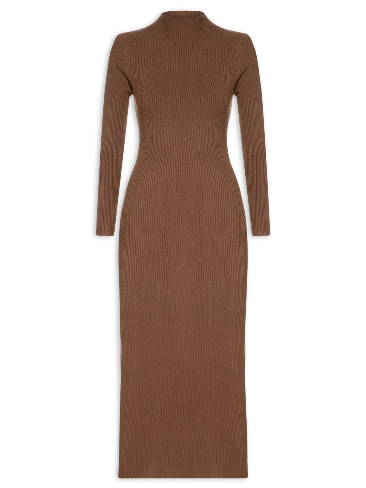Vestido Tricot Longo - Marrom