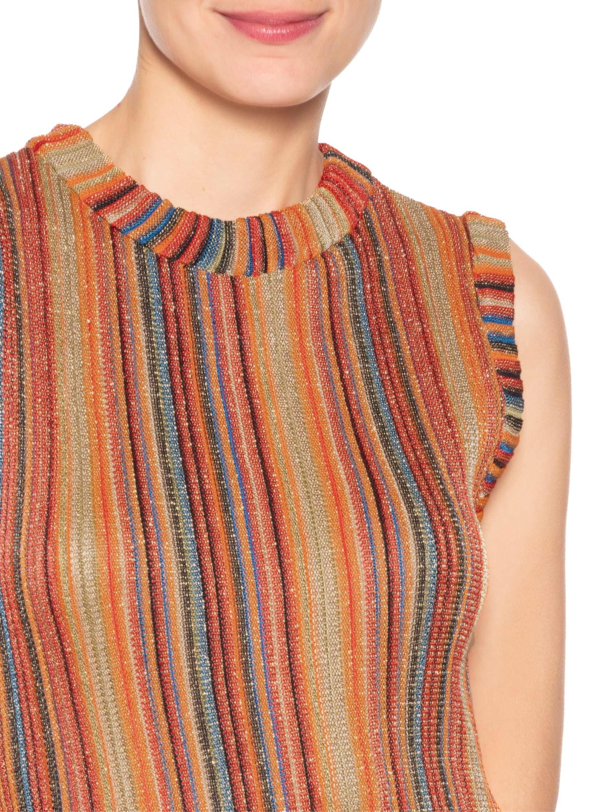 Vestido Tricot Longo Nervuras Vermelho Osklen