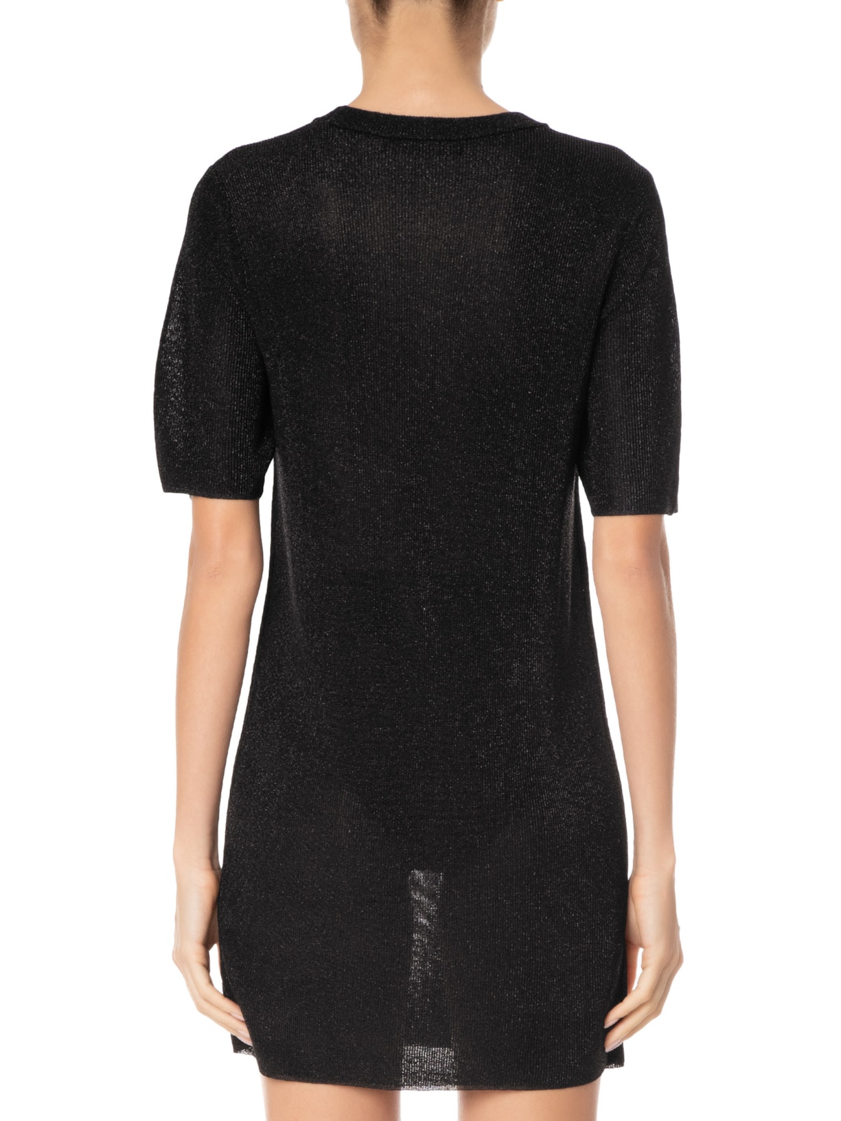 Vestido Tricot Lurex Preto Animale