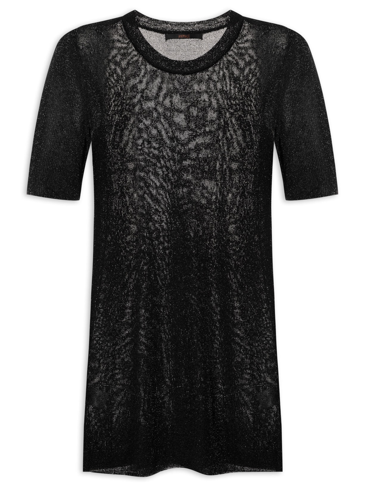 Vestido Tricot Lurex - Preto