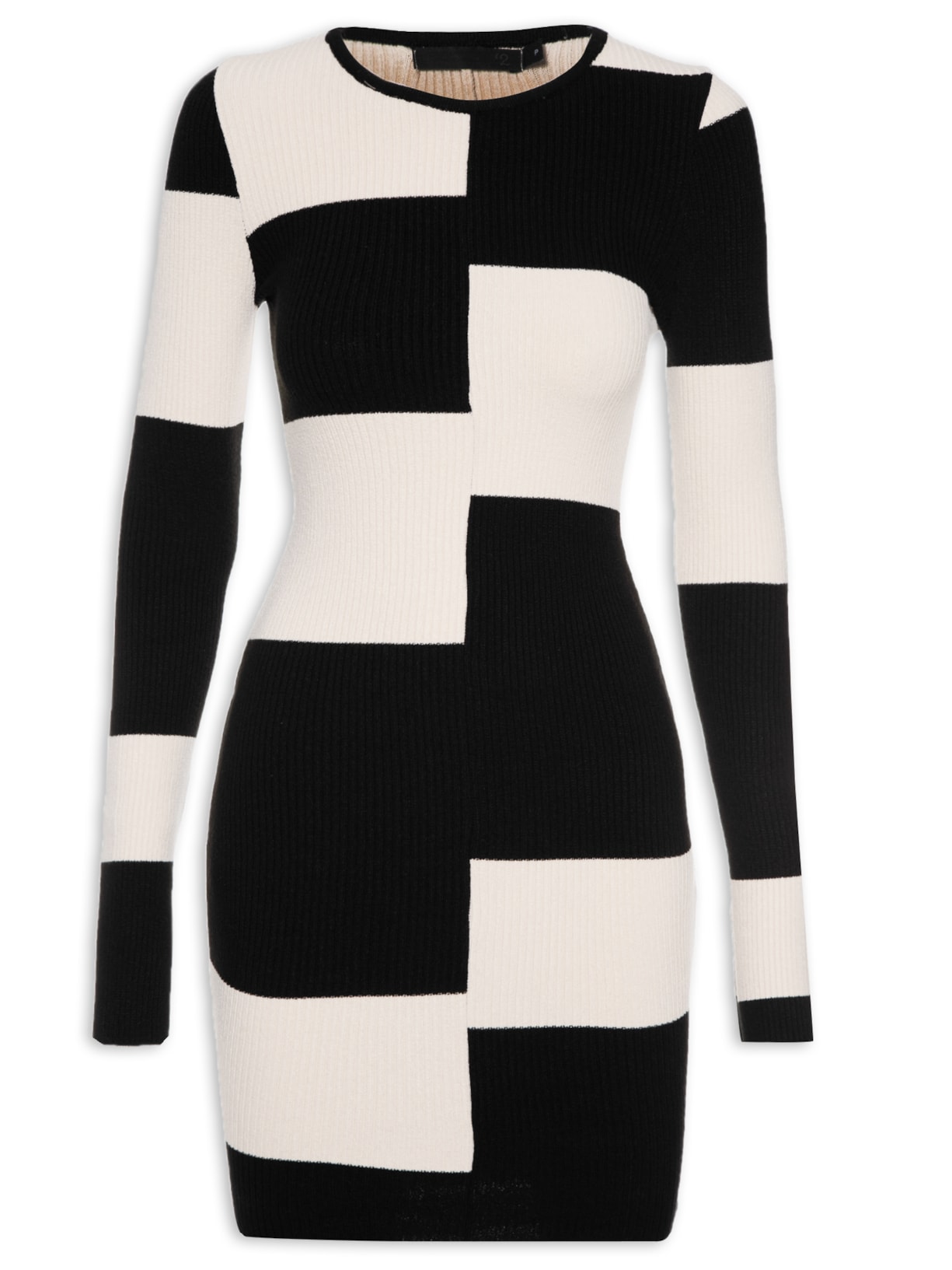 Vestido Tricot Manga Longa - Preto