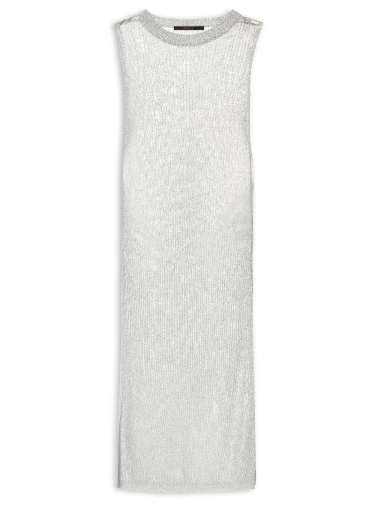 Vestido Tricot Metalizado - Prata