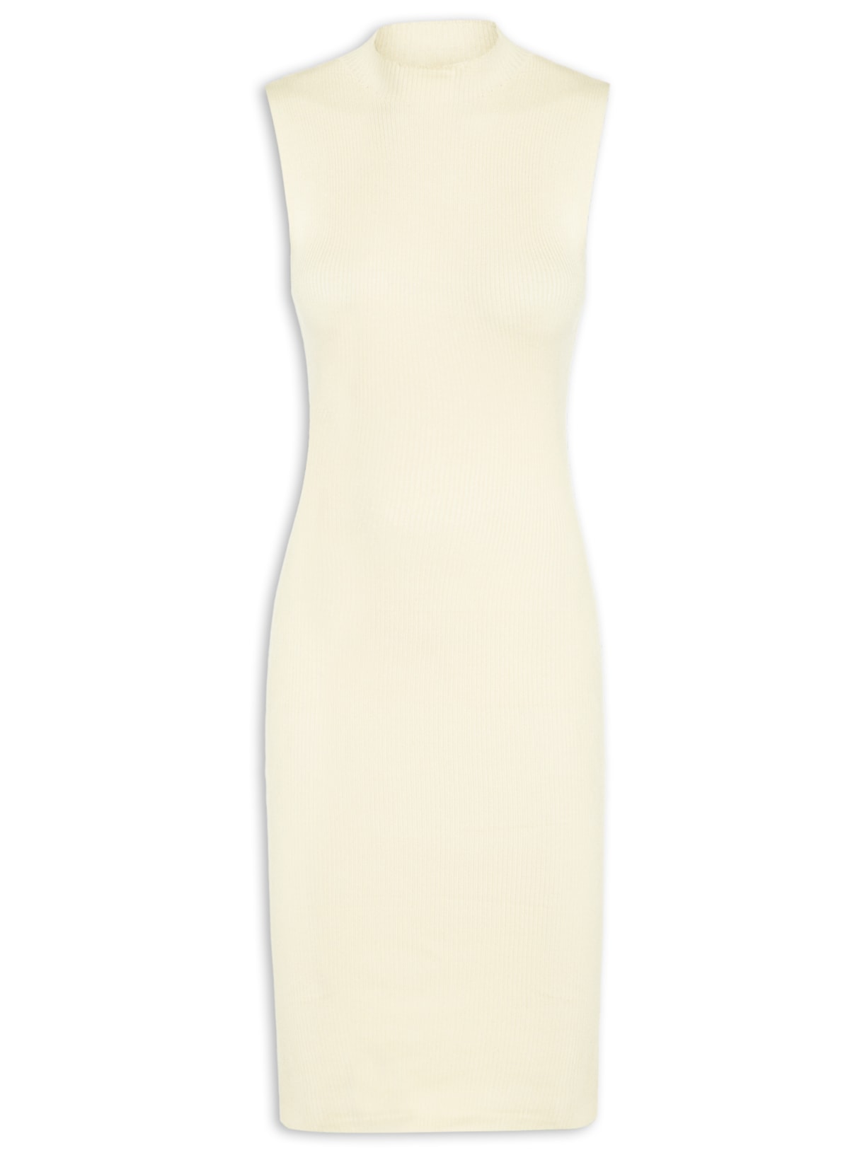 Vestido Tricot Midi - Bege