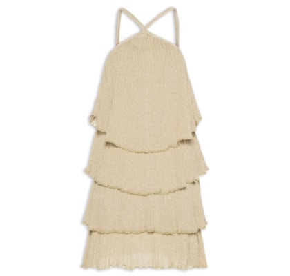 Vestido Tricot Mini Camadas - Dourado