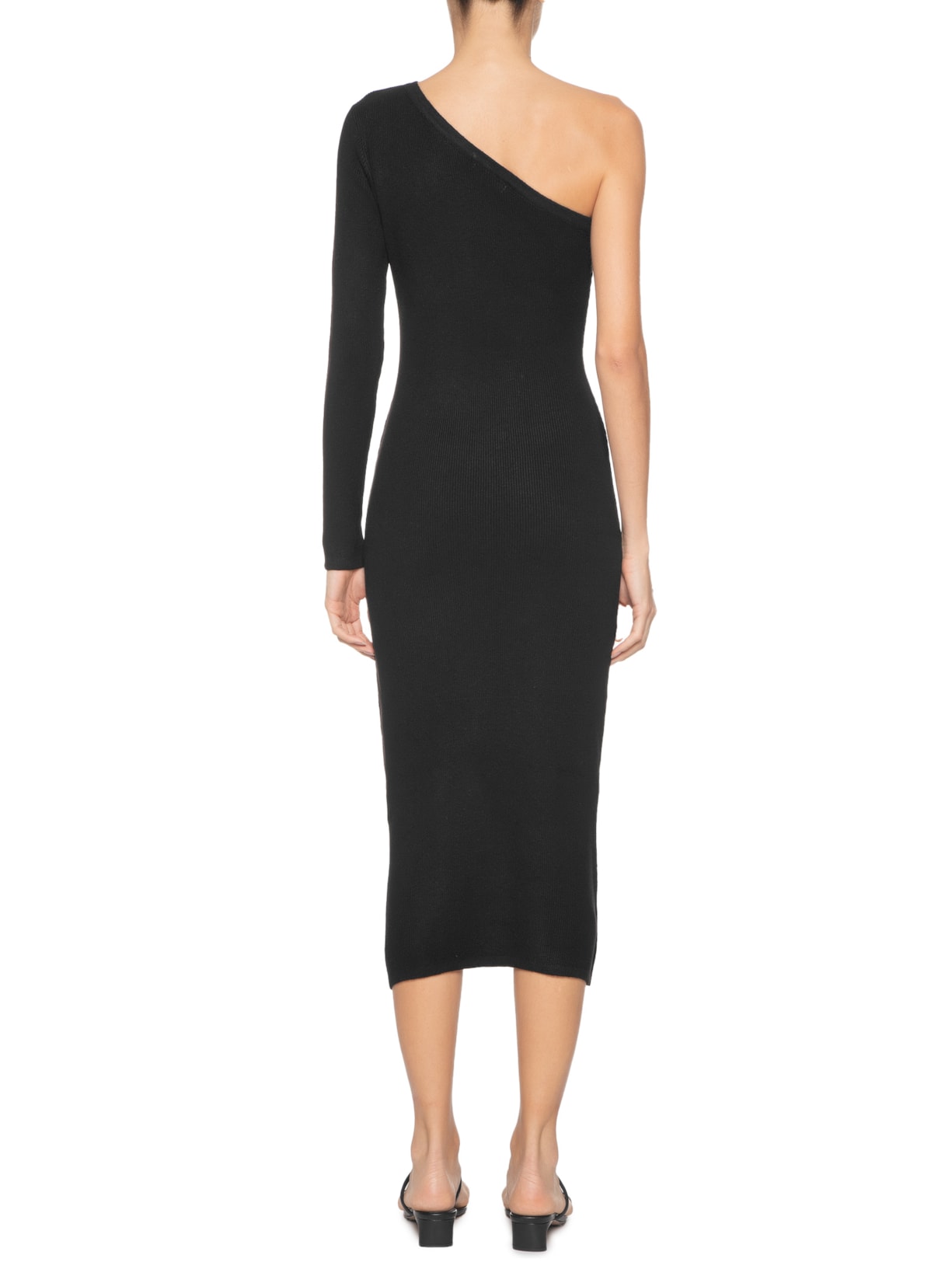 Vestido Tricot Ombro Só Preto Dress To