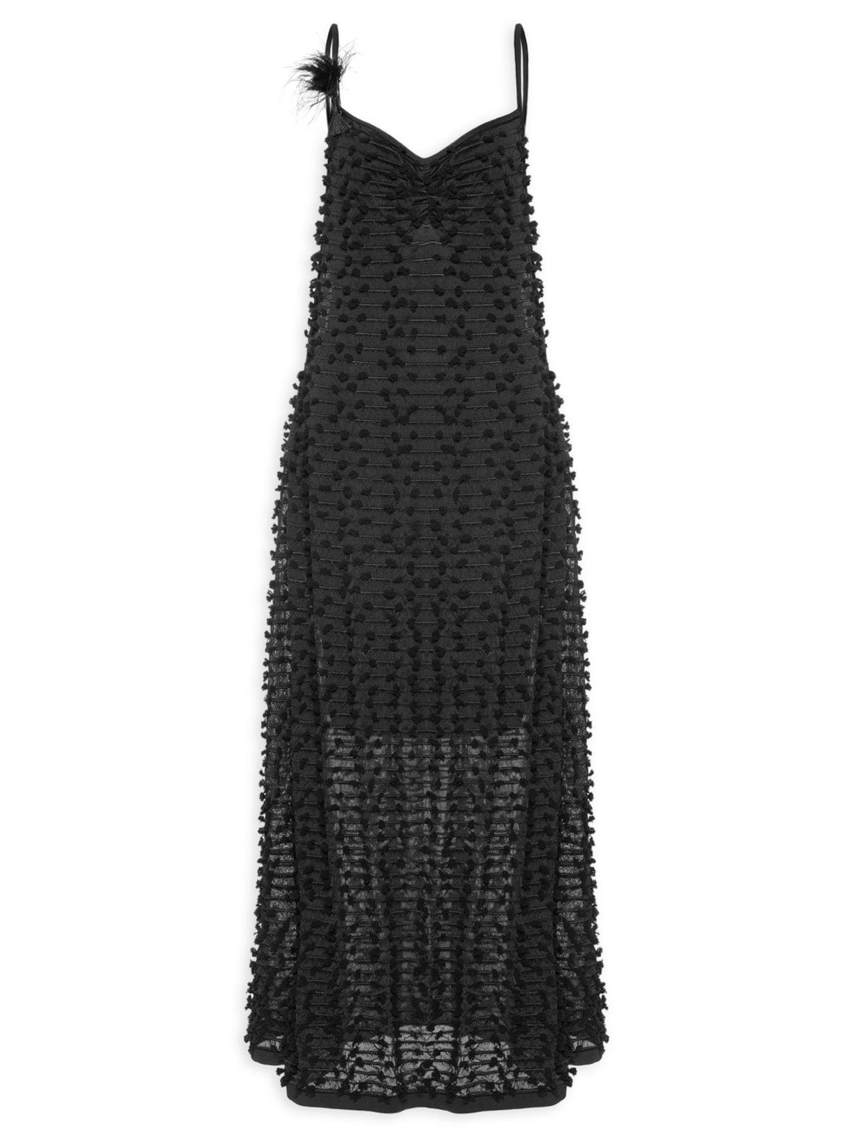 Vestido Tricot Poá Preto Coven