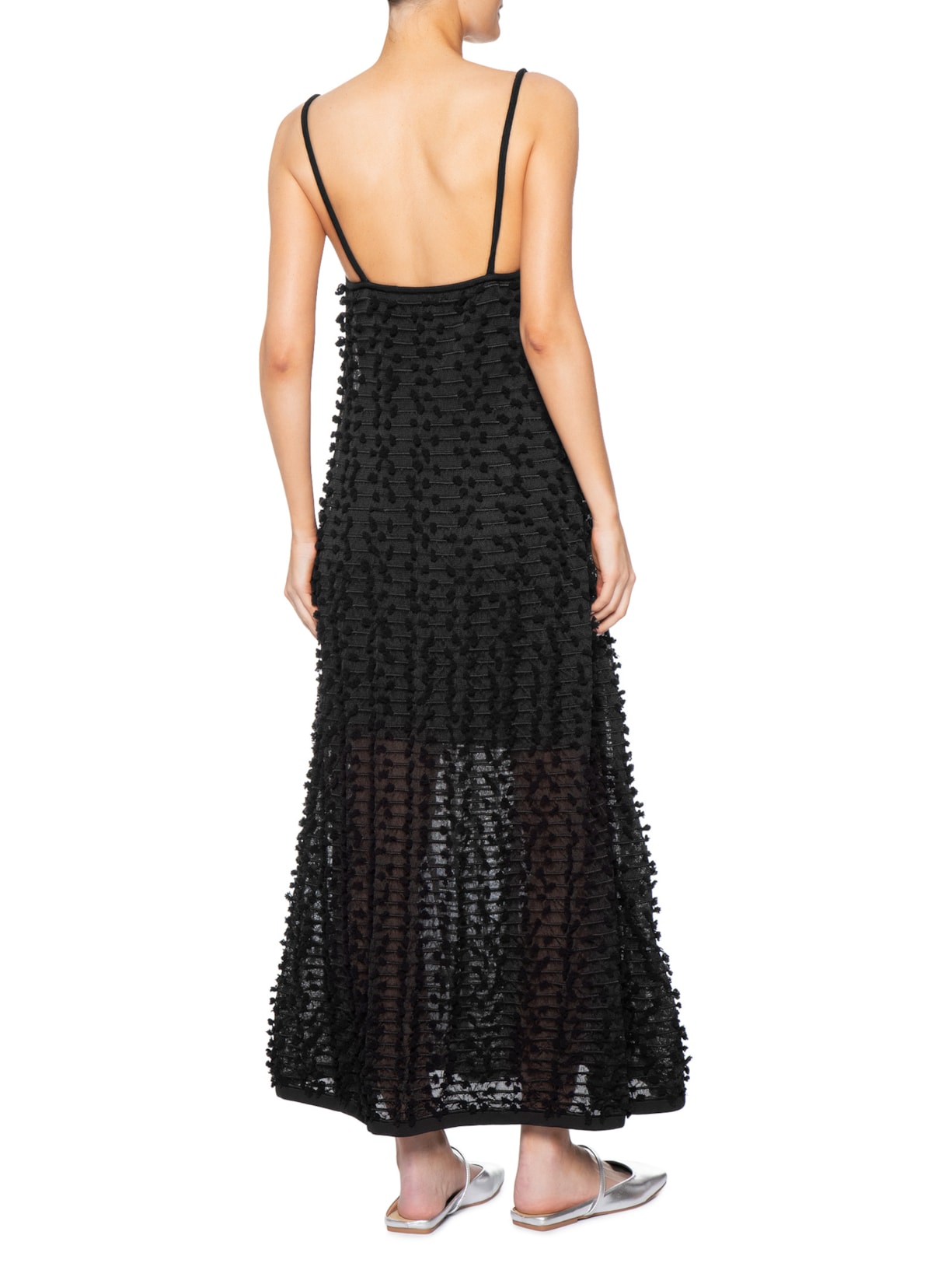Vestido Tricot Poá Preto Coven
