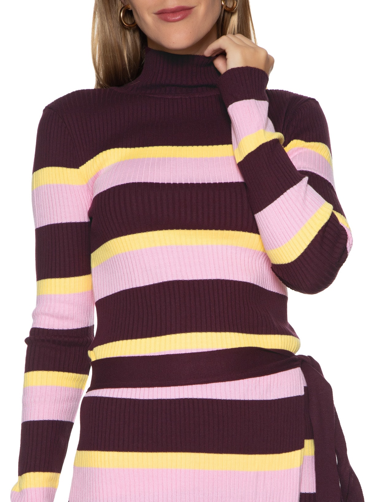 Vestido Tricot Sobre Saia Roxo Animale Jeans