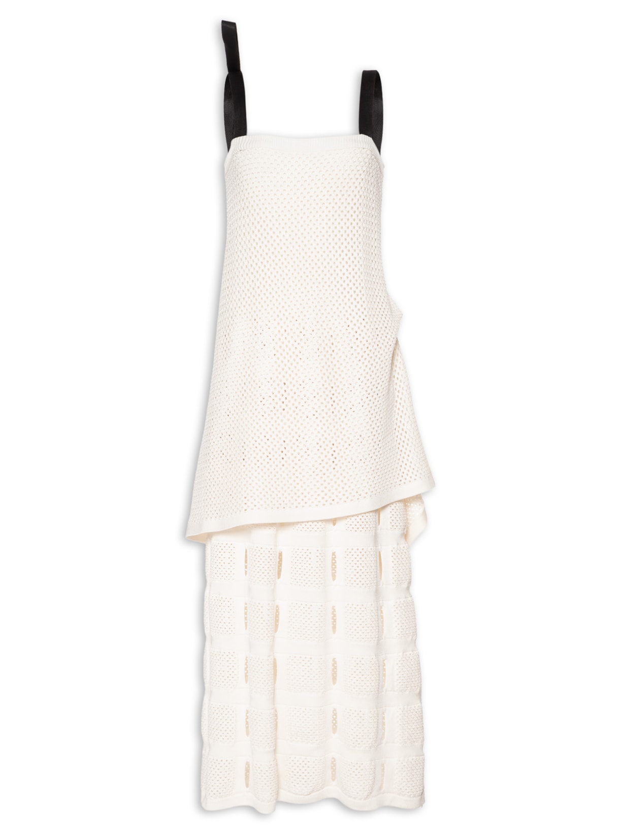 Vestido Tricot Telado Off White Coven