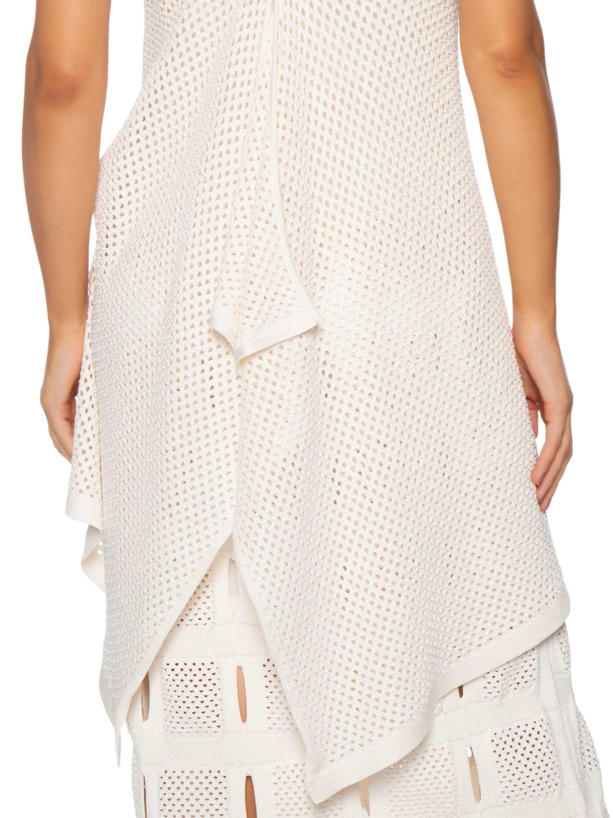 Vestido Tricot Telado Off White Coven