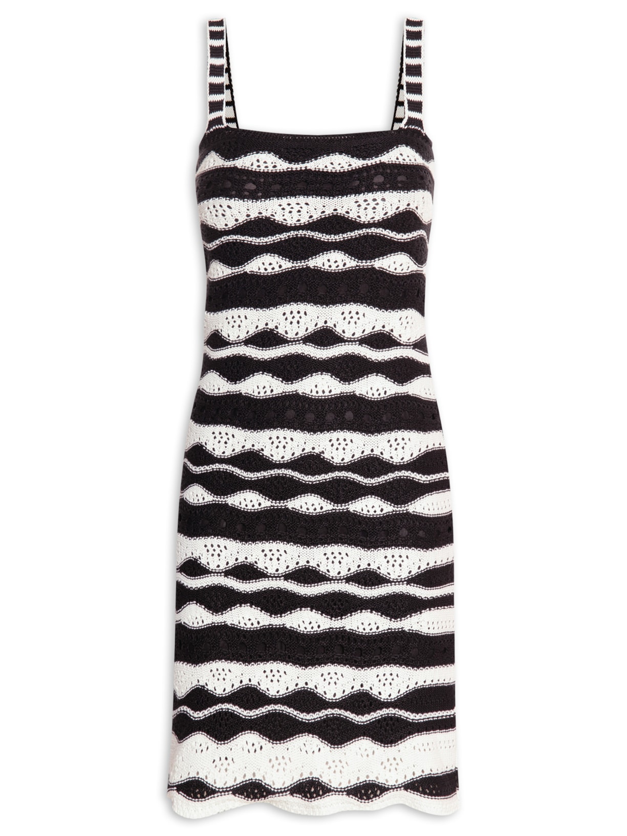 Vestido Tricot Texturizado - Preto