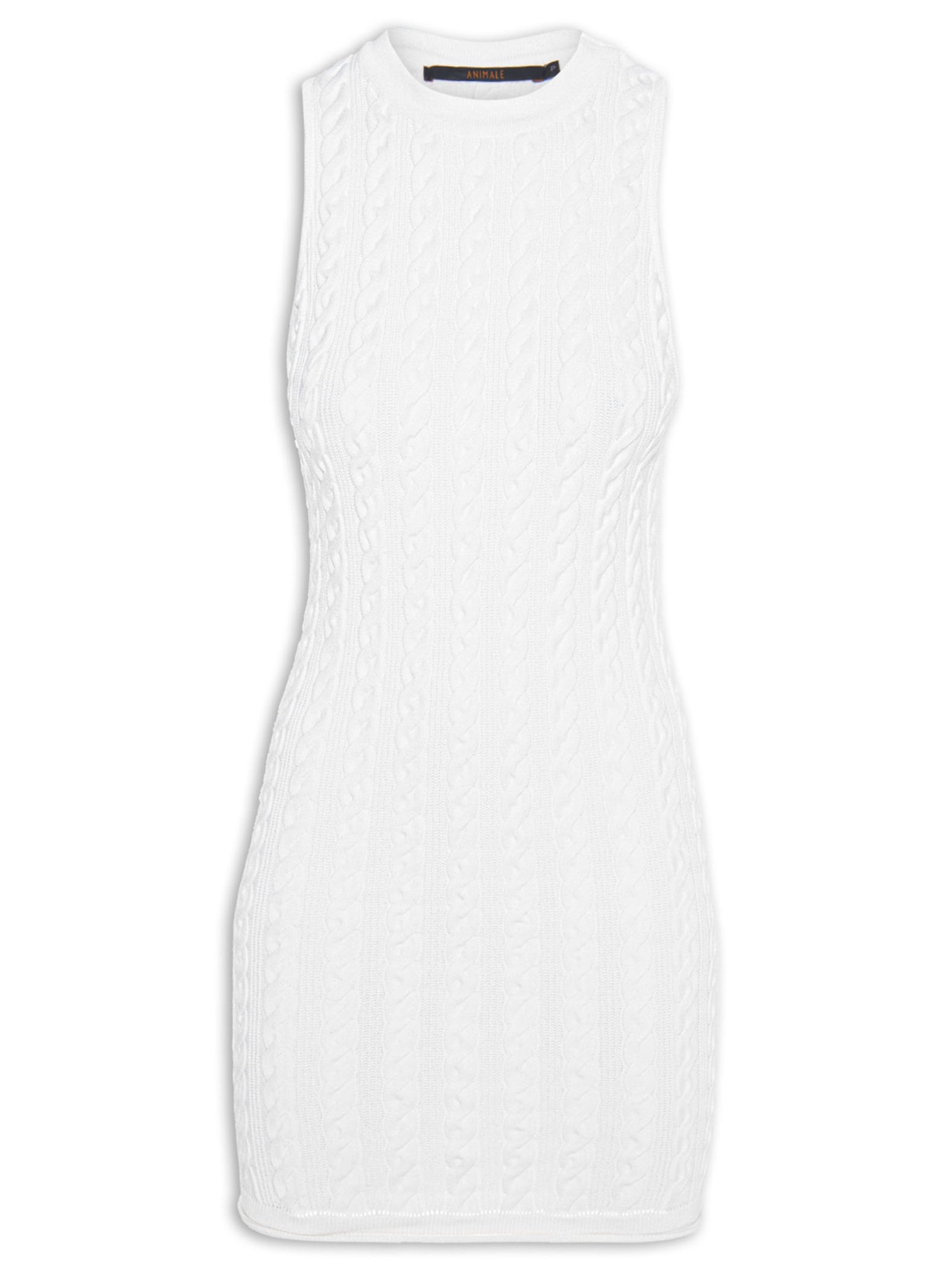 Vestido Tricot Tranças Basic - Off White