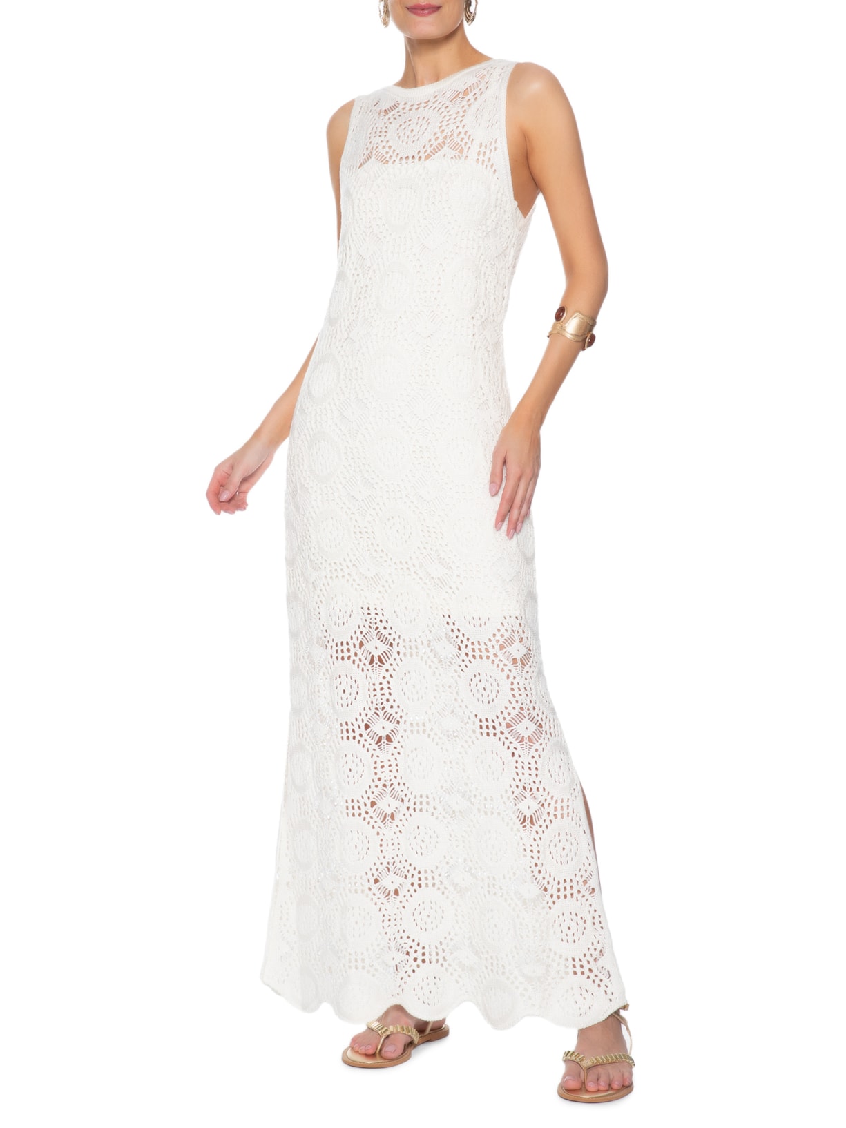 Vestido Tricot Veraneio Branco Dress To