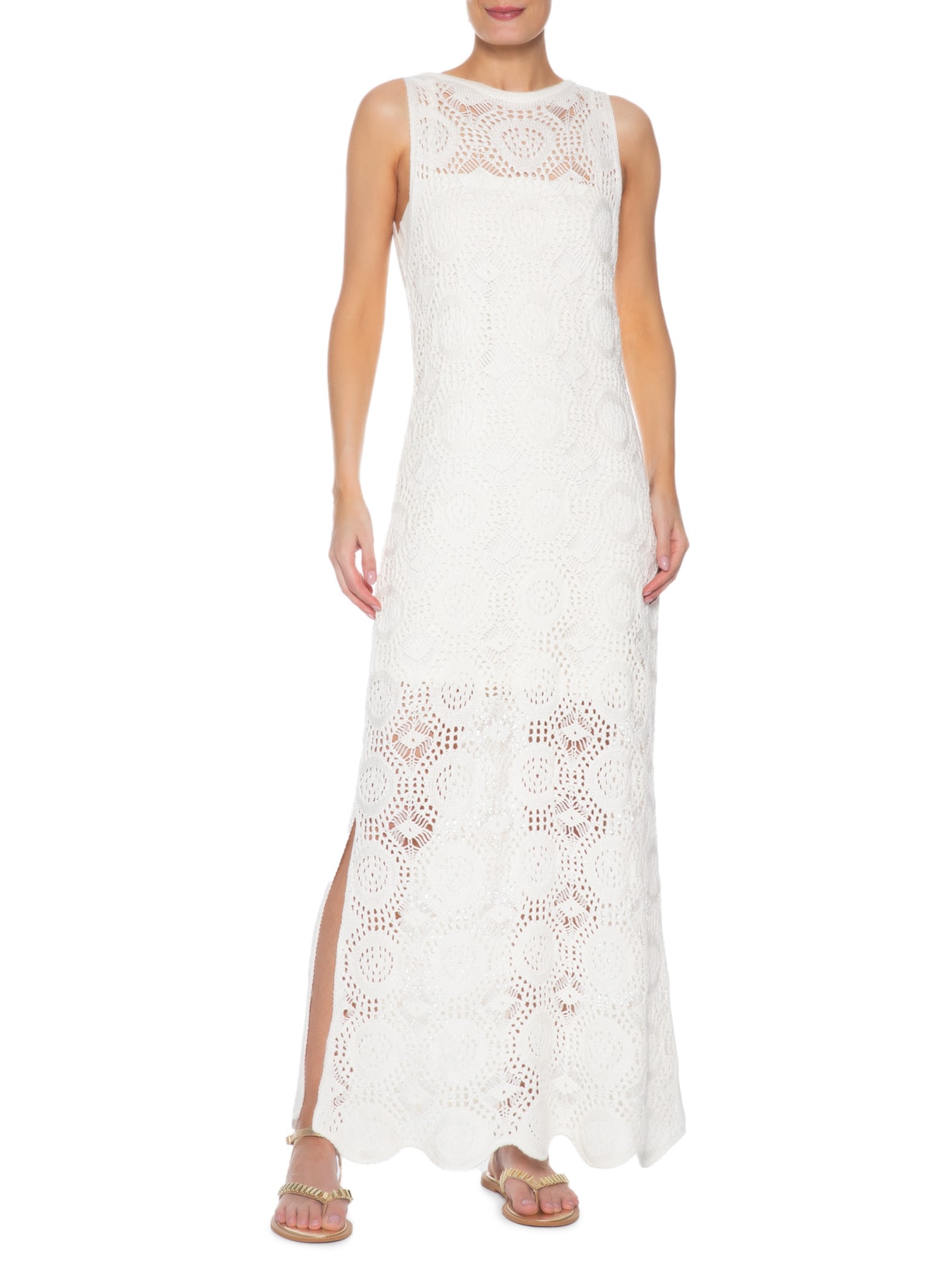 Vestido Tricot Veraneio Branco Dress To