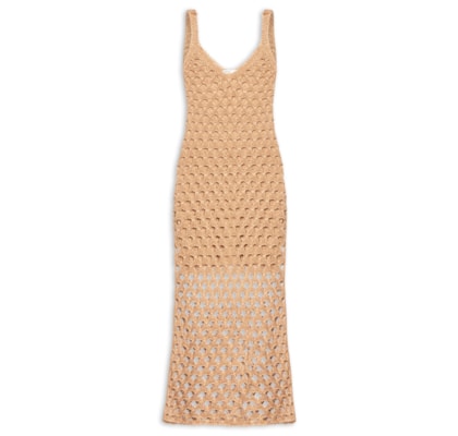 Vestido Tricot Veraneio Luréx - Dourado