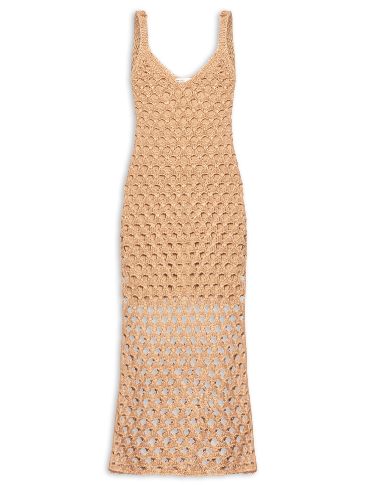 Vestido Tricot Veraneio Luréx - Dourado