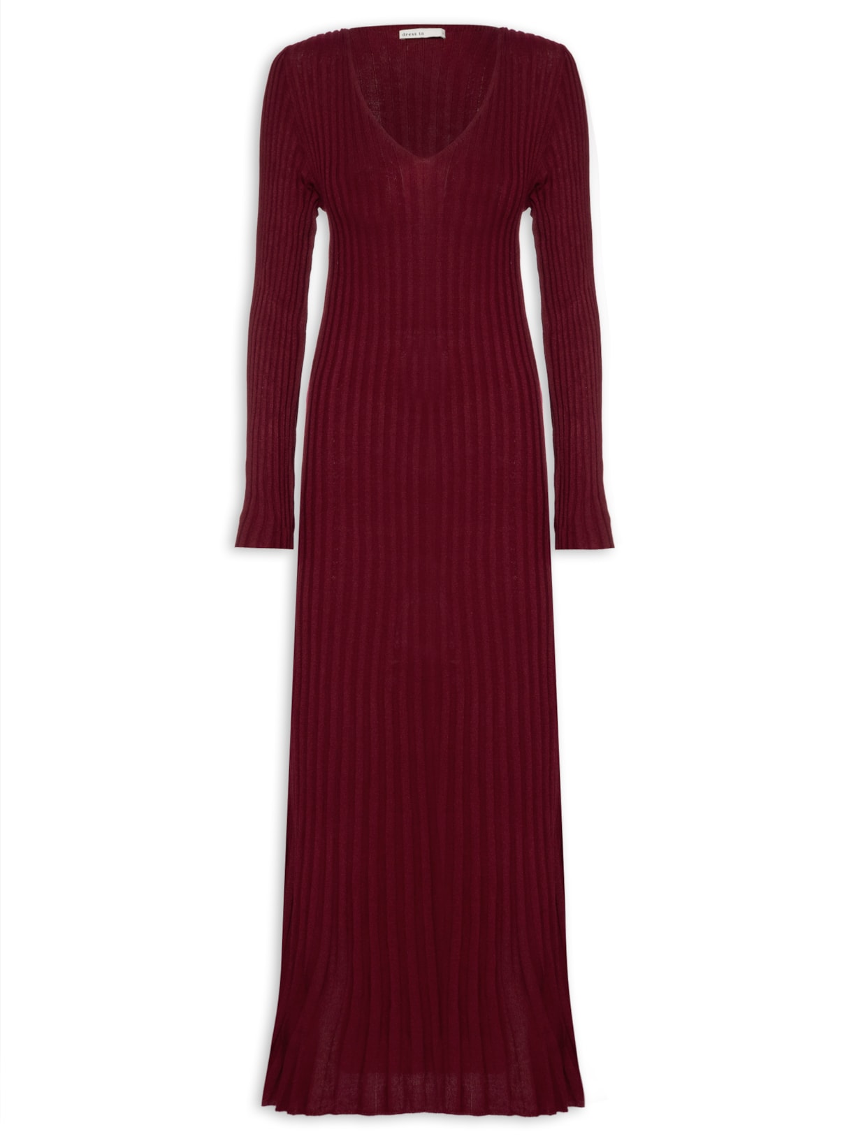 Vestido Tricot Vintage Canelado - Vermelho