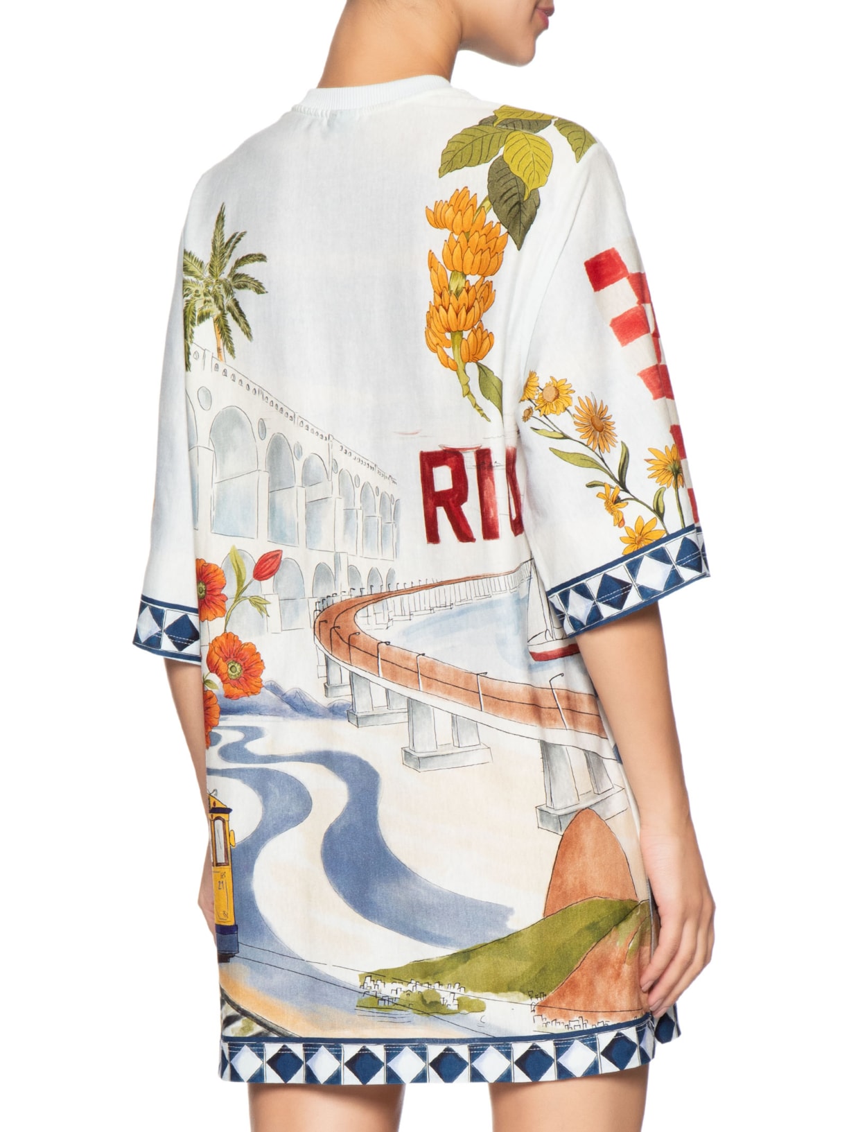 Vestido Tshirt Big Encanto Do Rio Off White Farm
