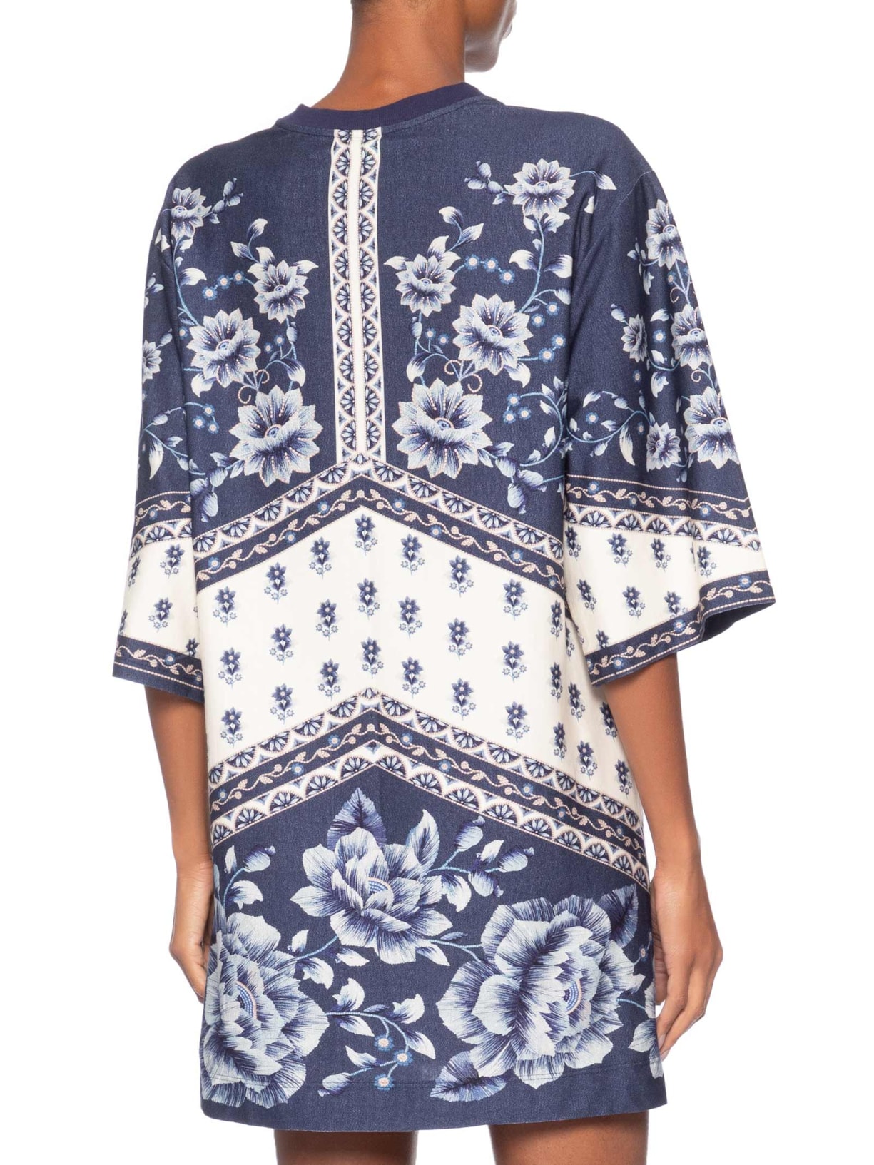 Vestido TShirt Big Nara Azul Farm